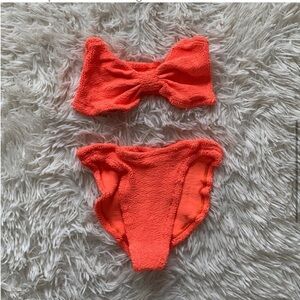 Hunza G Bright Orange Bikini- O/S NWT
